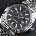 Clone Swiss ETA2836 Rolex Datejust II Watch Black Face